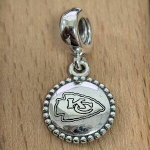 Pandora Kansas City Chiefs Football Arrowhead Charm, S925 Silver Bracelets